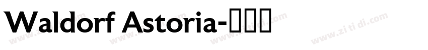Waldorf Astoria字体转换